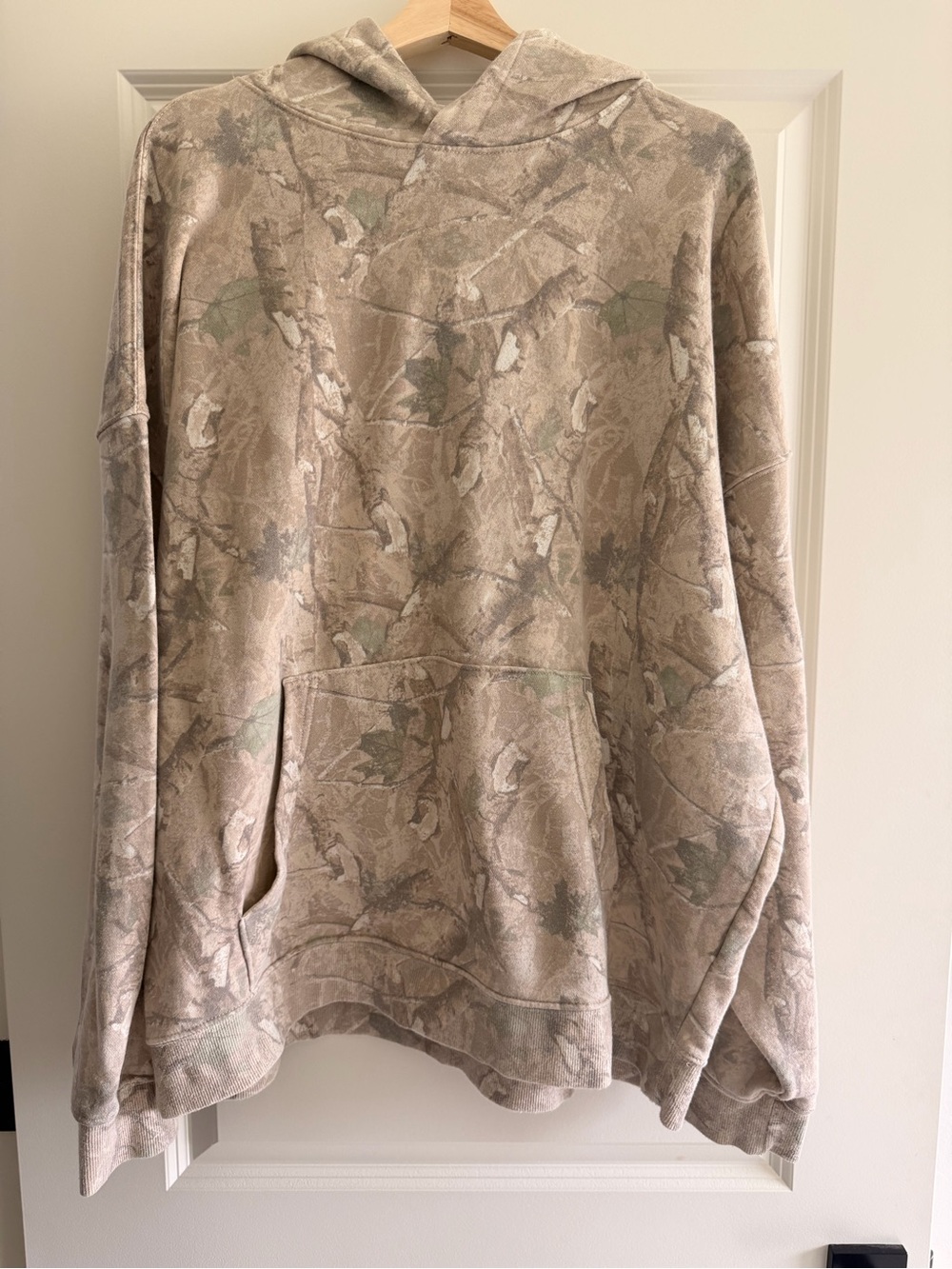 No Boundaries Beige Camouflage Crewneck Hoodie
